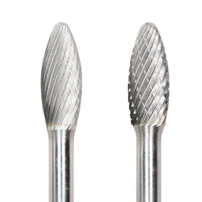 Καλή τιμή 8mm*20mm H Φλόγα Tungsten Carbide περιστρεφόμενο φάκελο 6mm Shank Φλόγα σχήμα Single Cut περιστρεφόμενο Burr σε απευθείας σύνδεση