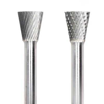 Μονακό κόψιμο τύπου N Αντιστρέψιμο Κωνικό Carbide Burr 6mm διάμετρος σκελετού 19mm διάμετρος κεφαλιού Επεξεργαστική επιφάνεια Προφίλ του εργαστηρίου