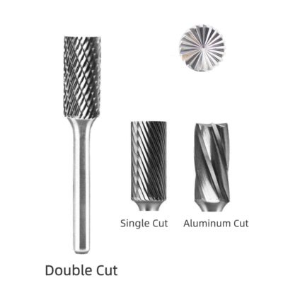 Καλή τιμή SB Cylindrical End Cut tungsten Carbide Burrs 12mm*25mm Standard Double Cut With 6mm Shank σε απευθείας σύνδεση